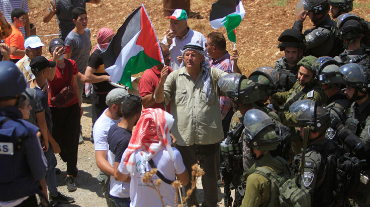palestinian protesters