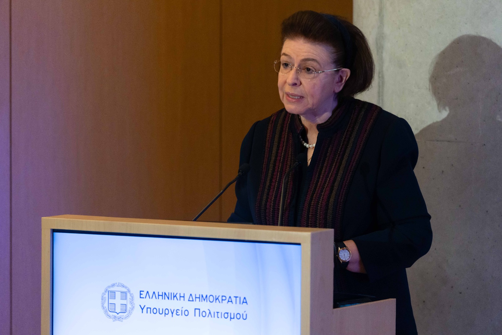 Η Υπουργός Πολιτισμού Λίνα Μενδώνη 9.3.26